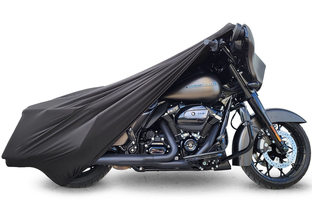 Чехол эластичный для мотоцикла Mastent stretch Размер XL-XXL Черный (гаражное хранение)  #1