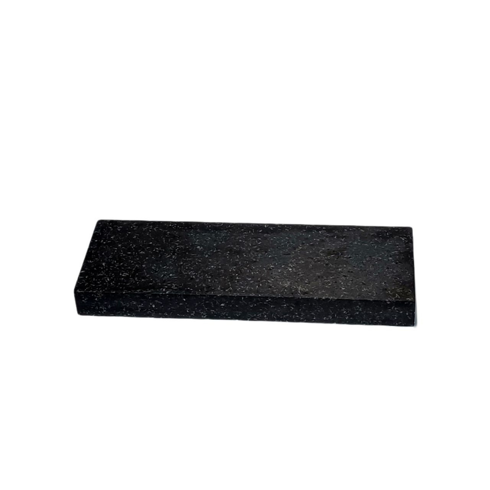 Полка Каменный ручей прямая из натурального камня, гранит цвет "ABSOLUTE BLACK EXTRA", подвесная, скрытый #1