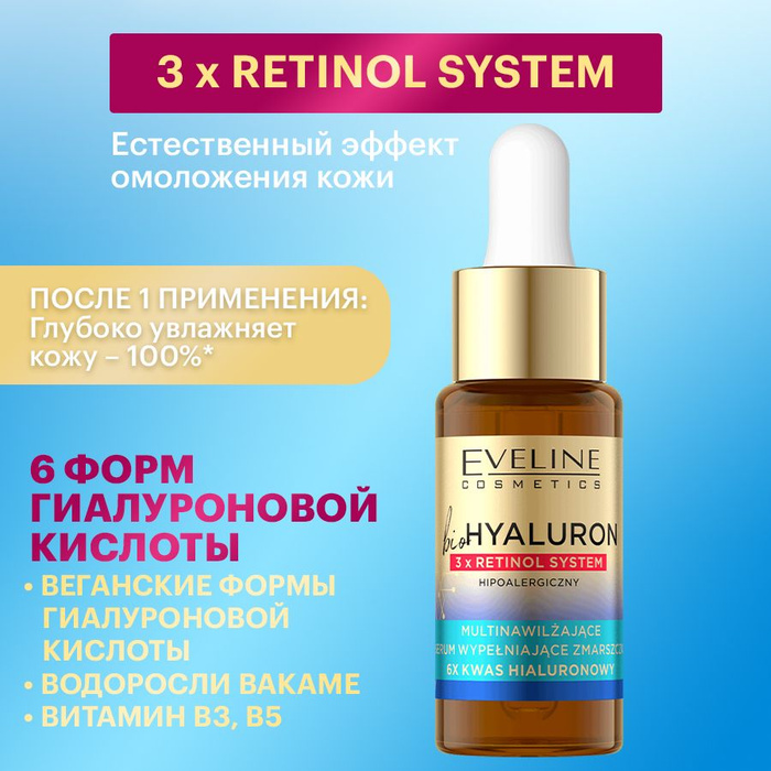 System сыворотка. Eveline BIOHYALURON 3 X Retinol System. Эвелин сыворотка для лица. Eveline BIOHYALURON 3x Retinol System крема для лица с гиалуроновой. Сыворотка Эвелин для лица отзывы.