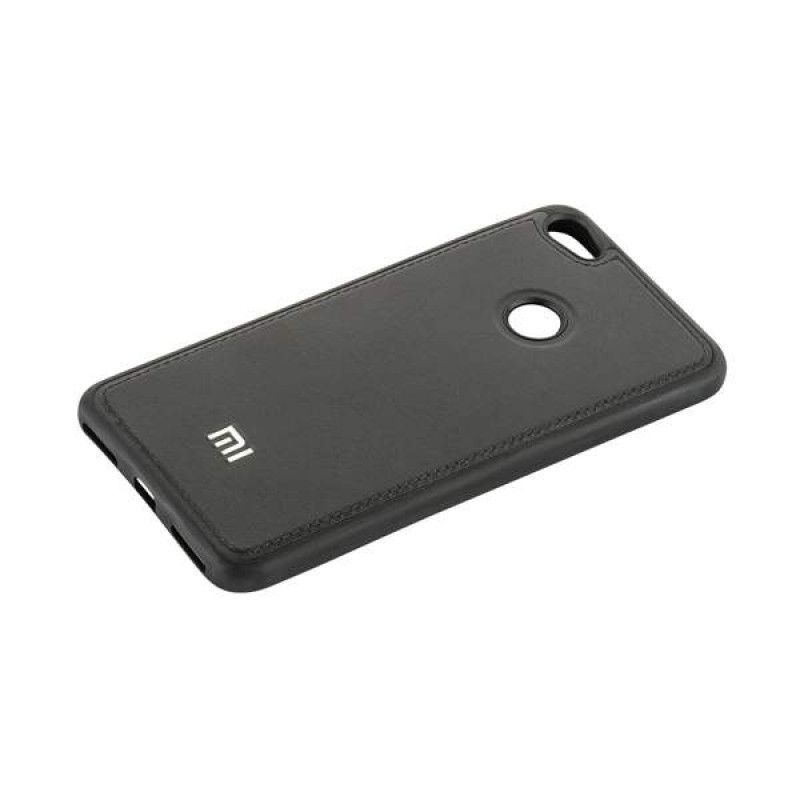Черный кожаный чехол на Xiaomi Redmi Note 4 #1