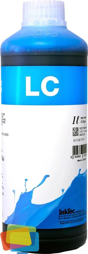 Чернила для Epson INKTEC E0017-01LLC, водные, Light Cyan (светло-голубые), 1 л  #1
