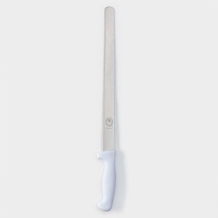 Нож для бисквита, ровный край, ручка пластик, рабочая поверхность 30 см ("12"), толщина лезвия 2 мм  #1