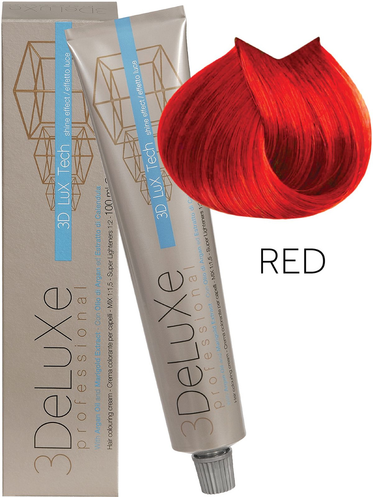 3DELUXE PROFESSIONAL Крем-краска для волос КРАСНЫЙ, 100мл #1