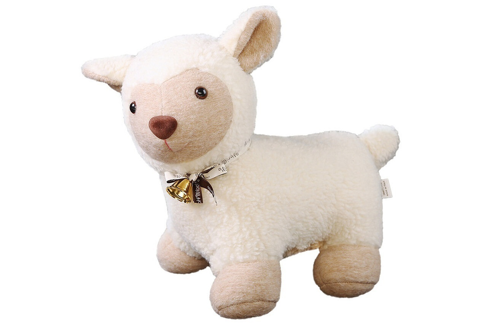 Войлочная игрушка: Овечка из шерсти, Белая овца, Подарок овну, Барашек