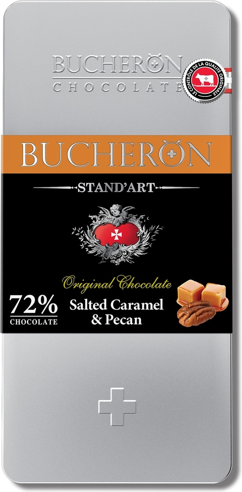 Шоколад BUCHERON горький с соленой карамелью и пеканом ж/б 100г  #1