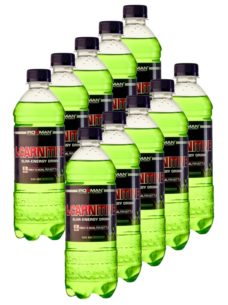 Напиток L-Карнитин Ironman L-Carnitine (1200мг) 10х0,5л Яблоко /Без сахара/ Жиросжигатель для похудения #1