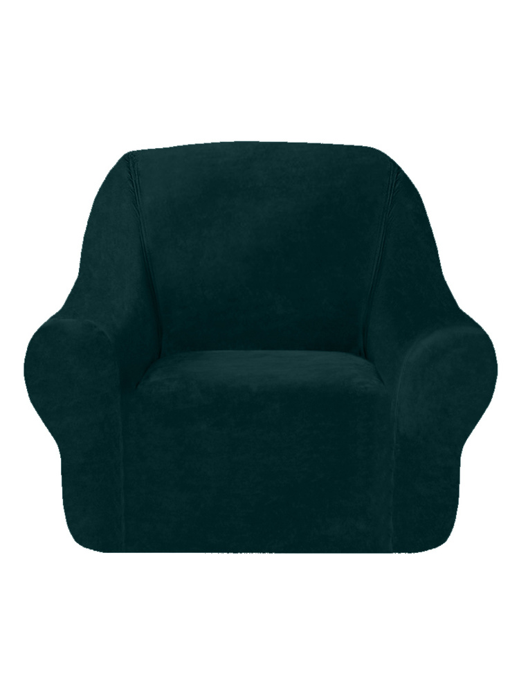 Чехол на кресло Бруклин темно-зеленый #1