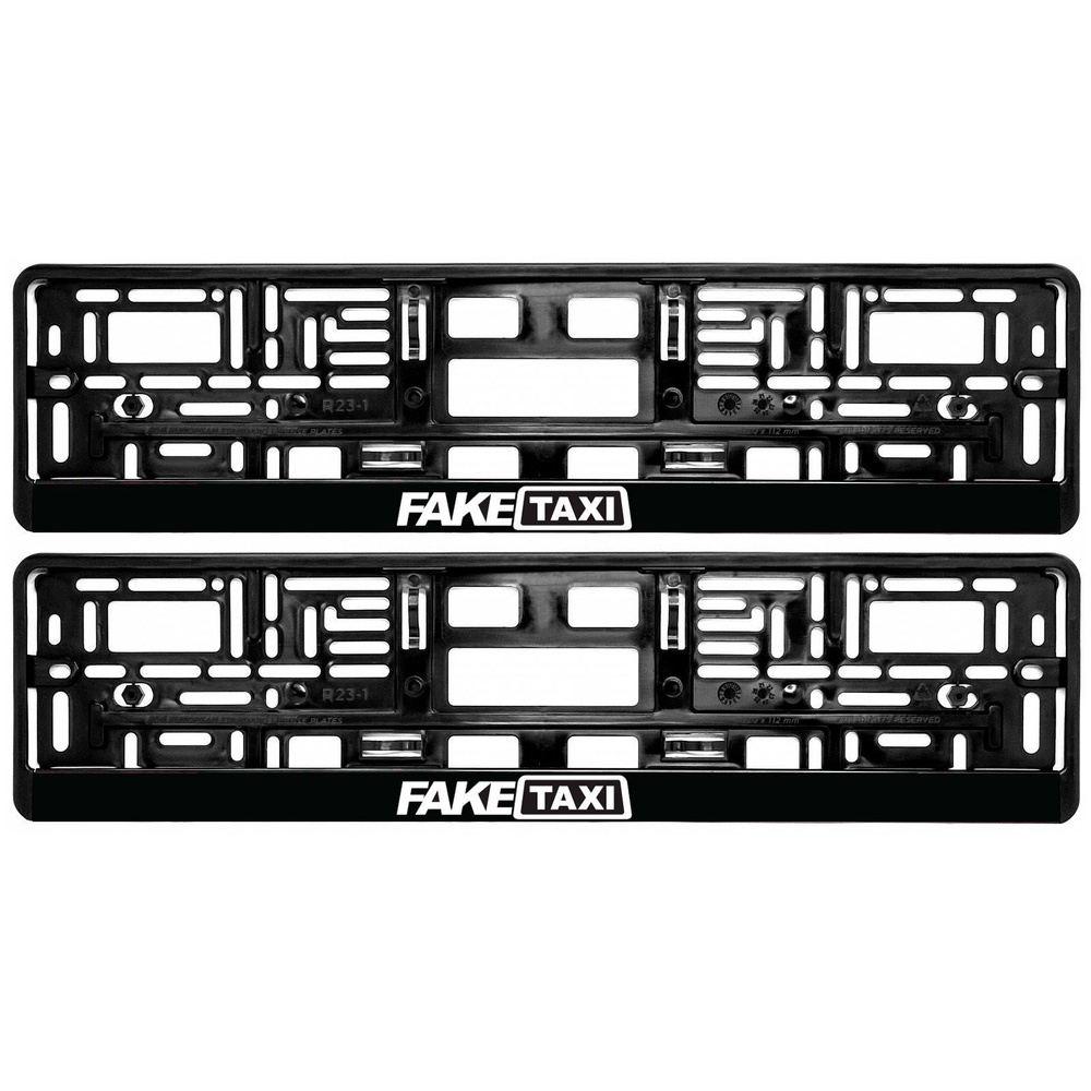 Рамка для номера автомобиля FAKE-TAXI комплект 2 шт #1