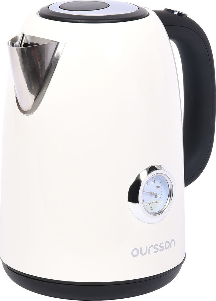 Электрический чайник Oursson EK1752M/IV слоновая кость, мощность 2150W, объем 1.7 литров, корпус нержавеющая #1