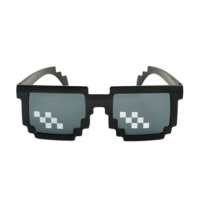Карнавальные очки "Пиксели" Стиляга черные #1