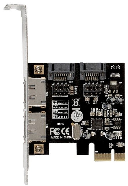 Контроллер Exegate EX283707RUS EXE-501 PCI-E 2.0, SATA3 6Gb/s, 2 int+2 ext (OEM) #1