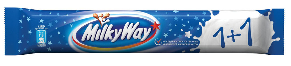 Батончик шоколадный Milky Way 1+1, 52 г #1