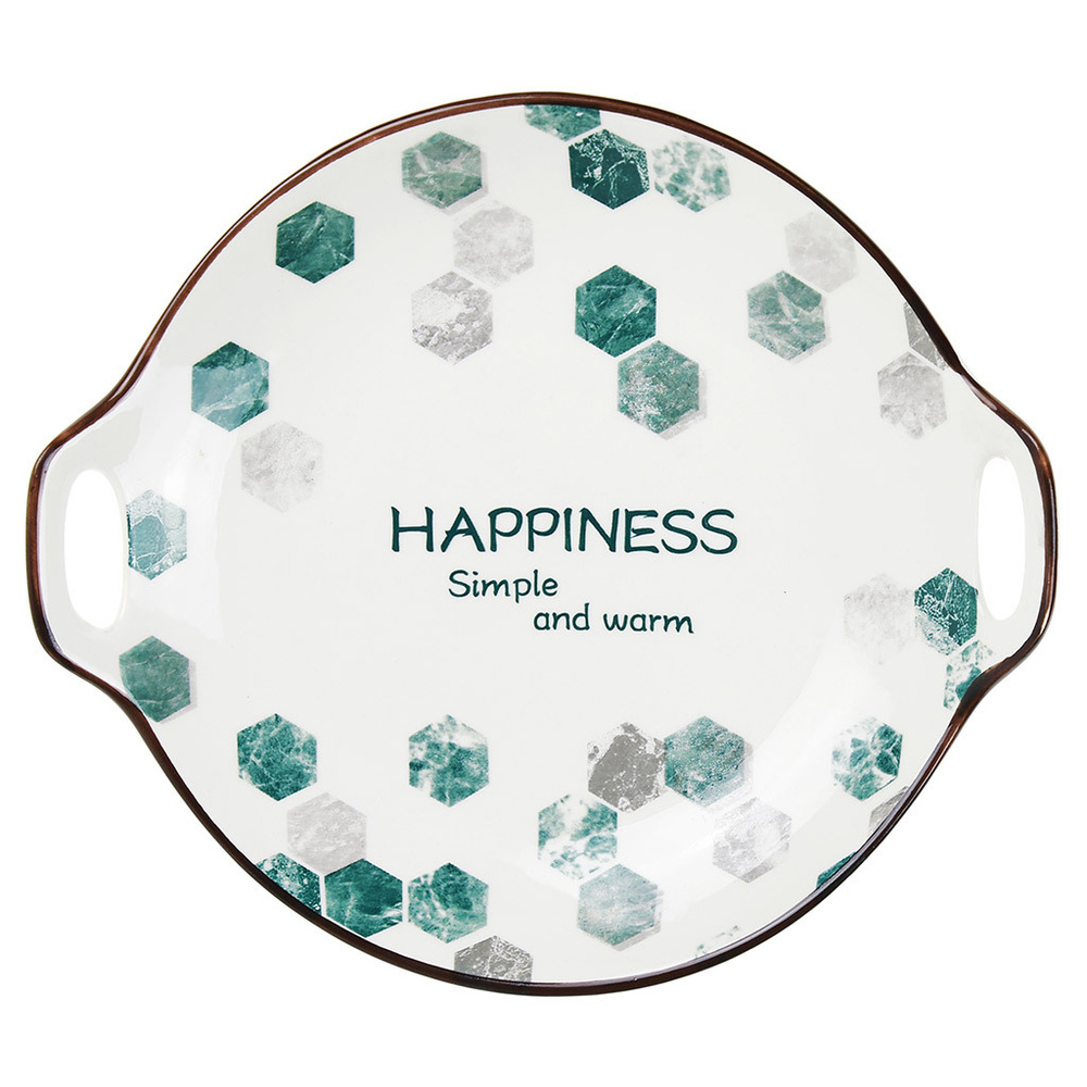 Домашняя мода Блюдо, 1 шт, Фарфор Счастье, диаметр 23.5 см #1