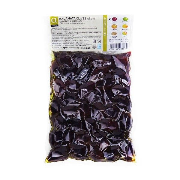 Оливки Каламата XL (kalamata olives) с косточкой в Оливковом масле 250г.  #1