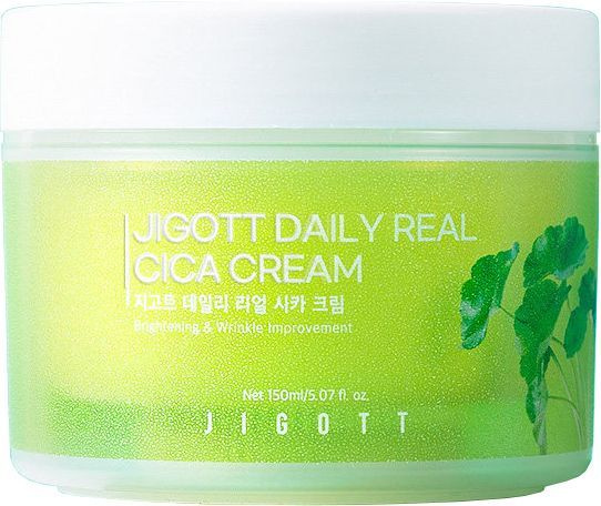 Jigott Крем для лица с азиатской центеллой Daily Real Cica Cream, 150 мл  #1