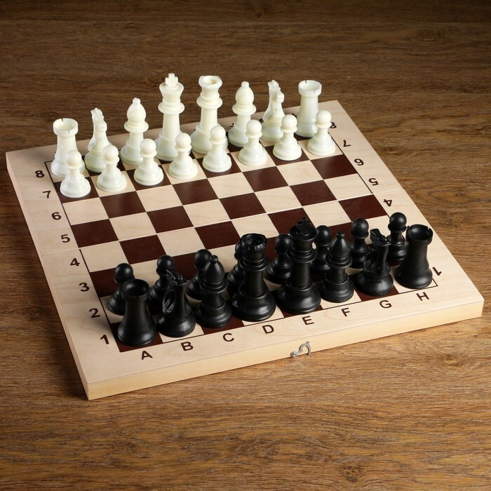 Шахматные фигуры, пластик, король h-10.5 см, пешка h-5 см #1
