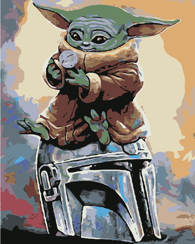 Картина по номерам на холсте Hobruk "Звездные войны. Магистр Йода. Star Wars" / Рисование по номерам #1