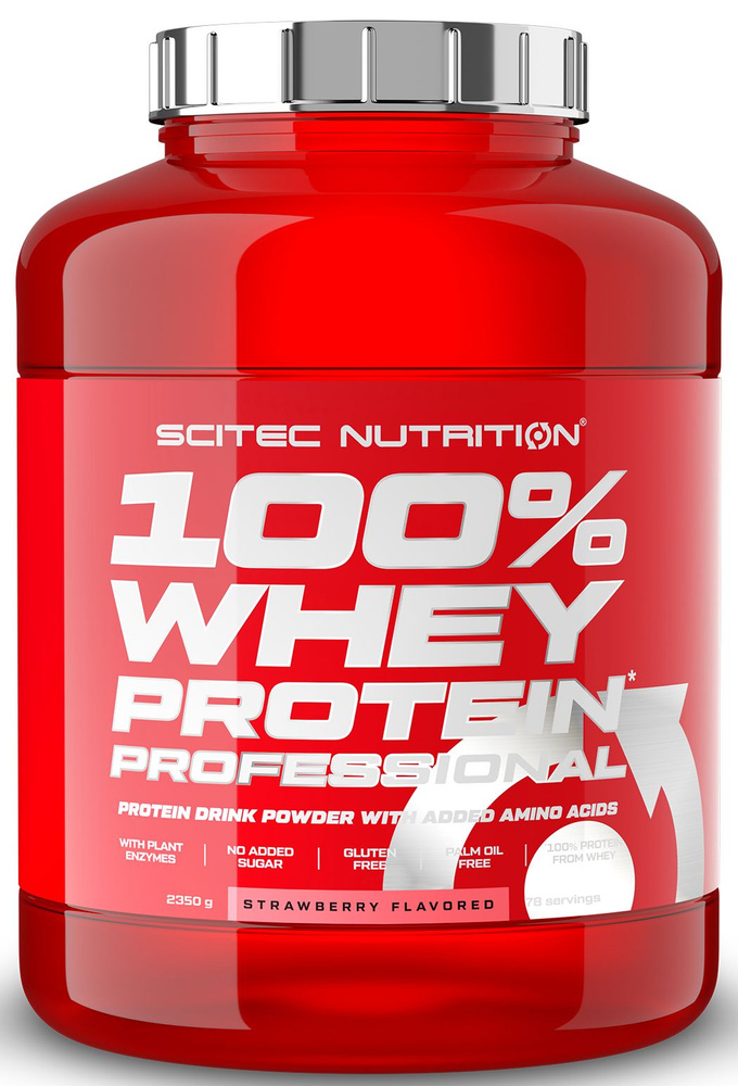 Протеин сывороточный Scitec Nutrition 100% Whey Protein Professional 2350 г клубника  #1
