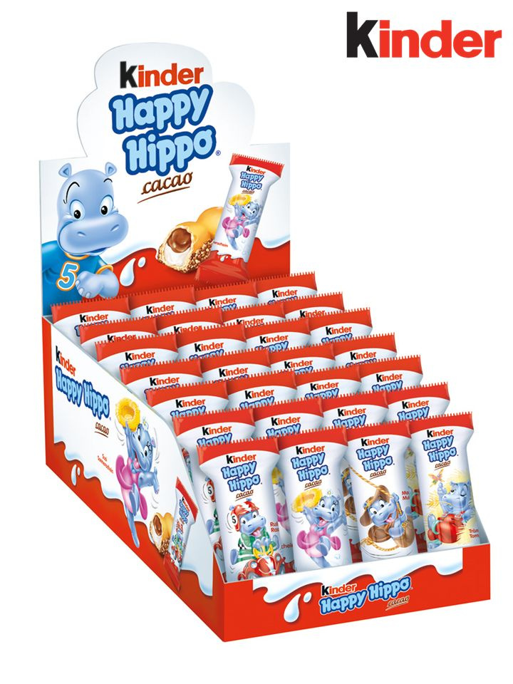 Батончики Kinder Happy Hippo Cacao 580 гр (28штук) #1