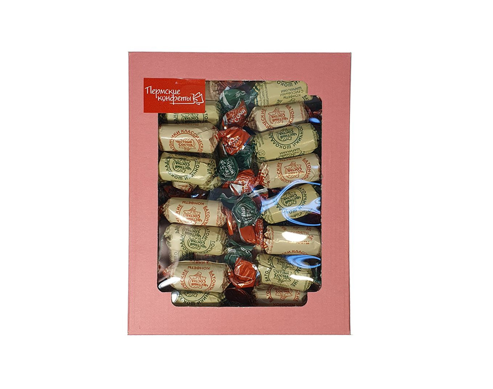 Набор натуральных шоколадных конфет ЧЕСТНЫЙ СОСТАВ. Кондитерская фабрика Пермская - 600г  #1