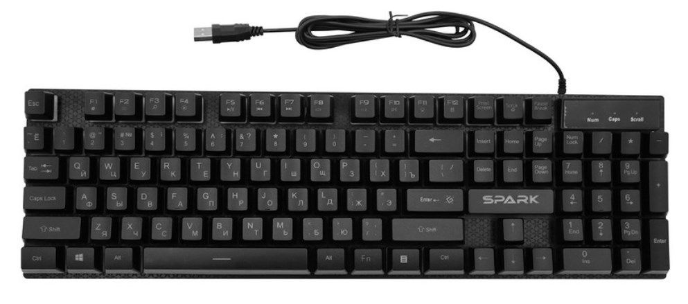 Defender Клавиатура проводная Клавиатура Defender Spark GK-300L, Black, USB  #1