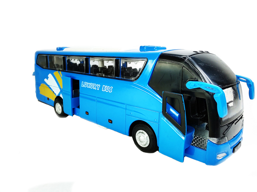 Автобус туристический голубой со светом и звуком 19,5 см #1