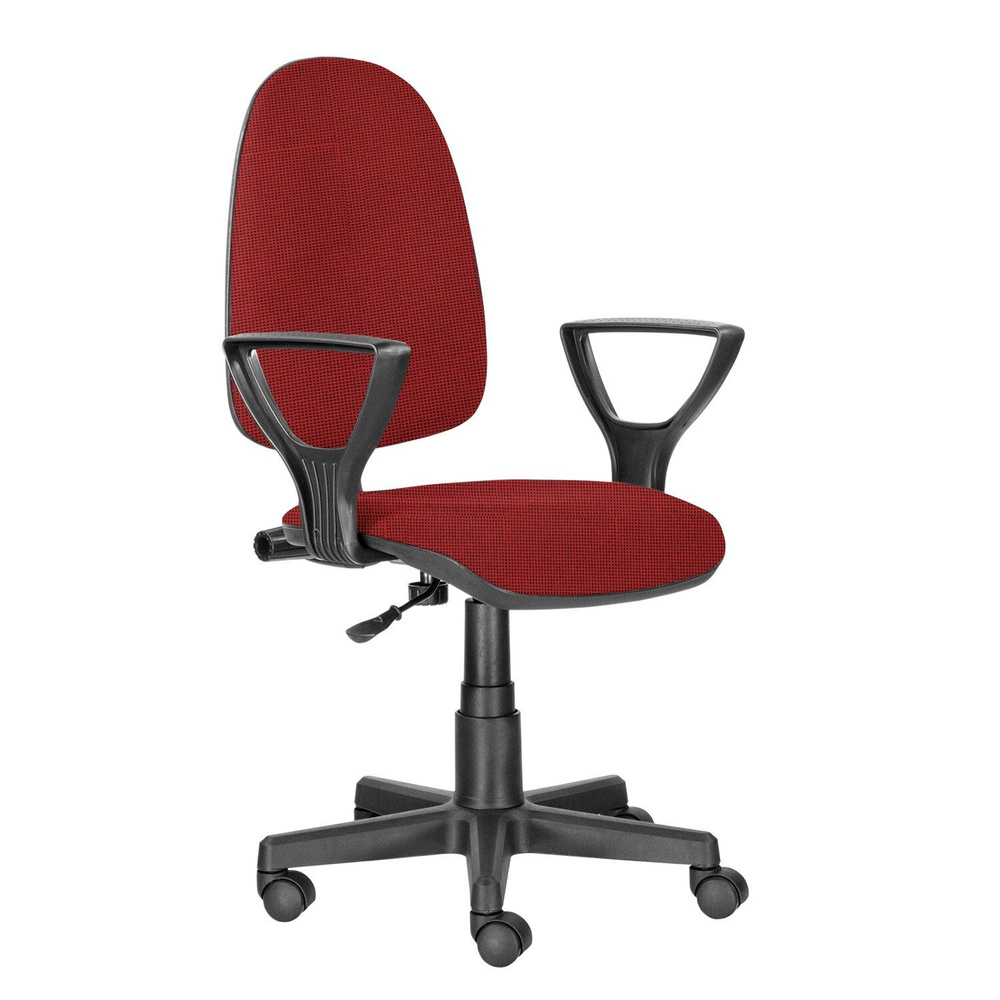 Кресло компьютерное Brabix "Prestige Ergo MG-311", регулируемая спинка, ткань, красное  #1