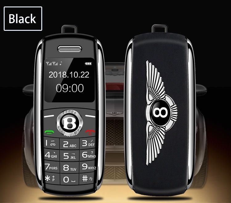 Кнопочный мини телефон с двумя SIM-картами Bx8 ,сотовый ,маленький , мобильный телефон Черный  #1