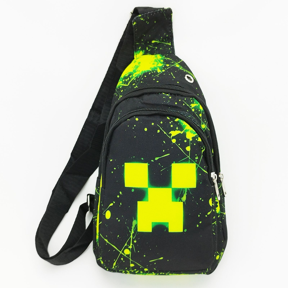 Рюкзак детский на плечо Майнкрафт Крип / Cумка для мелочей детская Minecraft Krip, сумка для телефона #1