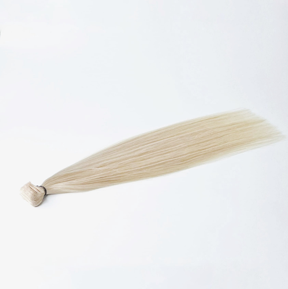 Европейские волосы для ленточного наращивания тон 60 платиновый блонд 50 см  #1