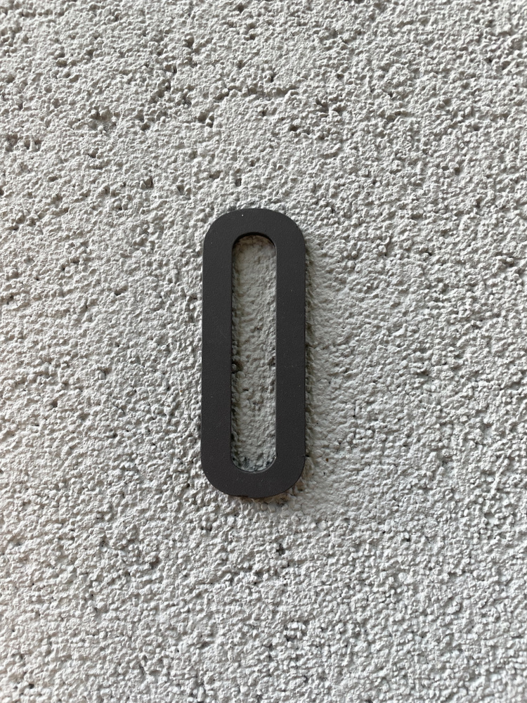 Цифра на дверь самоклеящаяся Factory600, металлическая, черная, 80 мм  #1