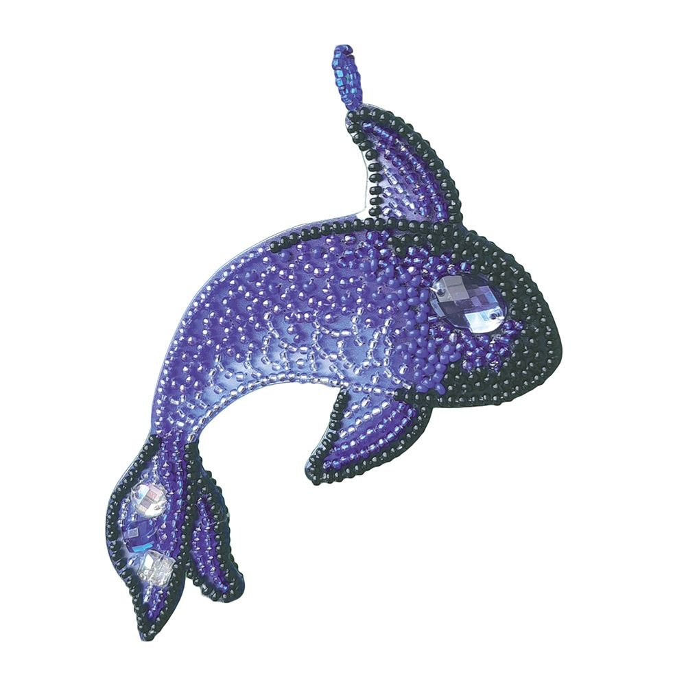 Набор для вышивки Nova Sloboda "РВ2119 Синий кит" / Бисер / Рыбы, Украшения  #1