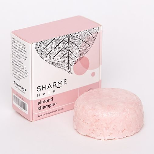 Натуральный твёрдый шампунь Sharme Hair Almond с маслом миндаля от перхоти  #1
