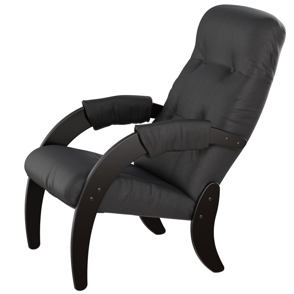 Кресло для отдыха Мебелик Модель 61 экокожа Дунди 109, каркас венге  #1