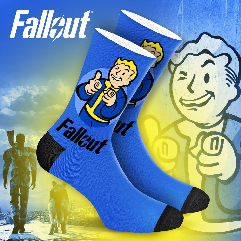 Носки mimisocks Носки с принтом "Фаллаут (Fallout)", 1 пара #1