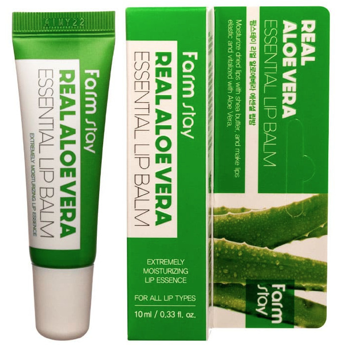 FarmStay Суперувлажняющий бальзам для губ с алоэ Real Aloe Vera Essential Lip Balm, 10 мл  #1