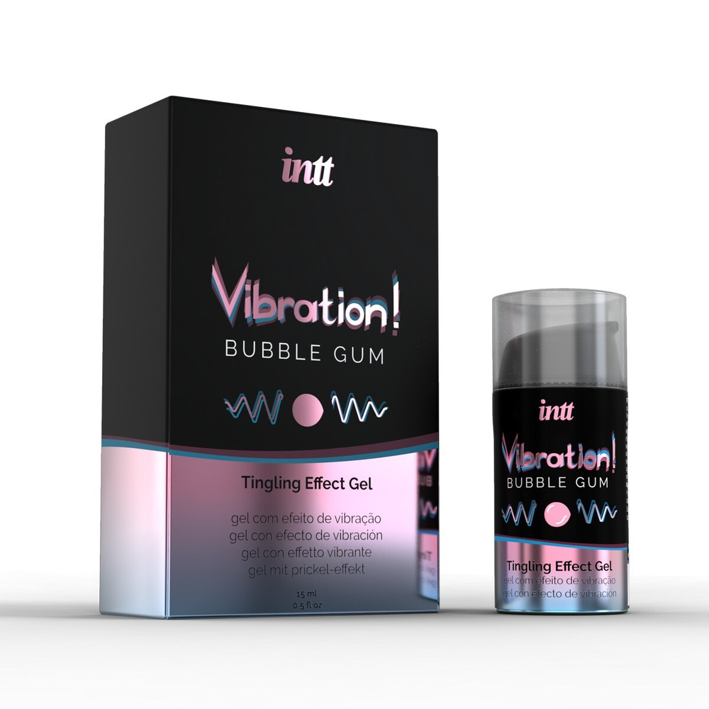 Жидкий интимный гель с эффектом вибрации Intt Bubble Gum, 15мл #1