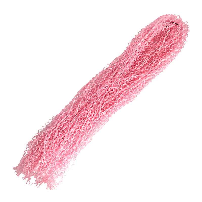 Канекалон Зизи, косички гофре, волосы для наращивания, афрокудри, 120 см цвет нежно-розовый  #1