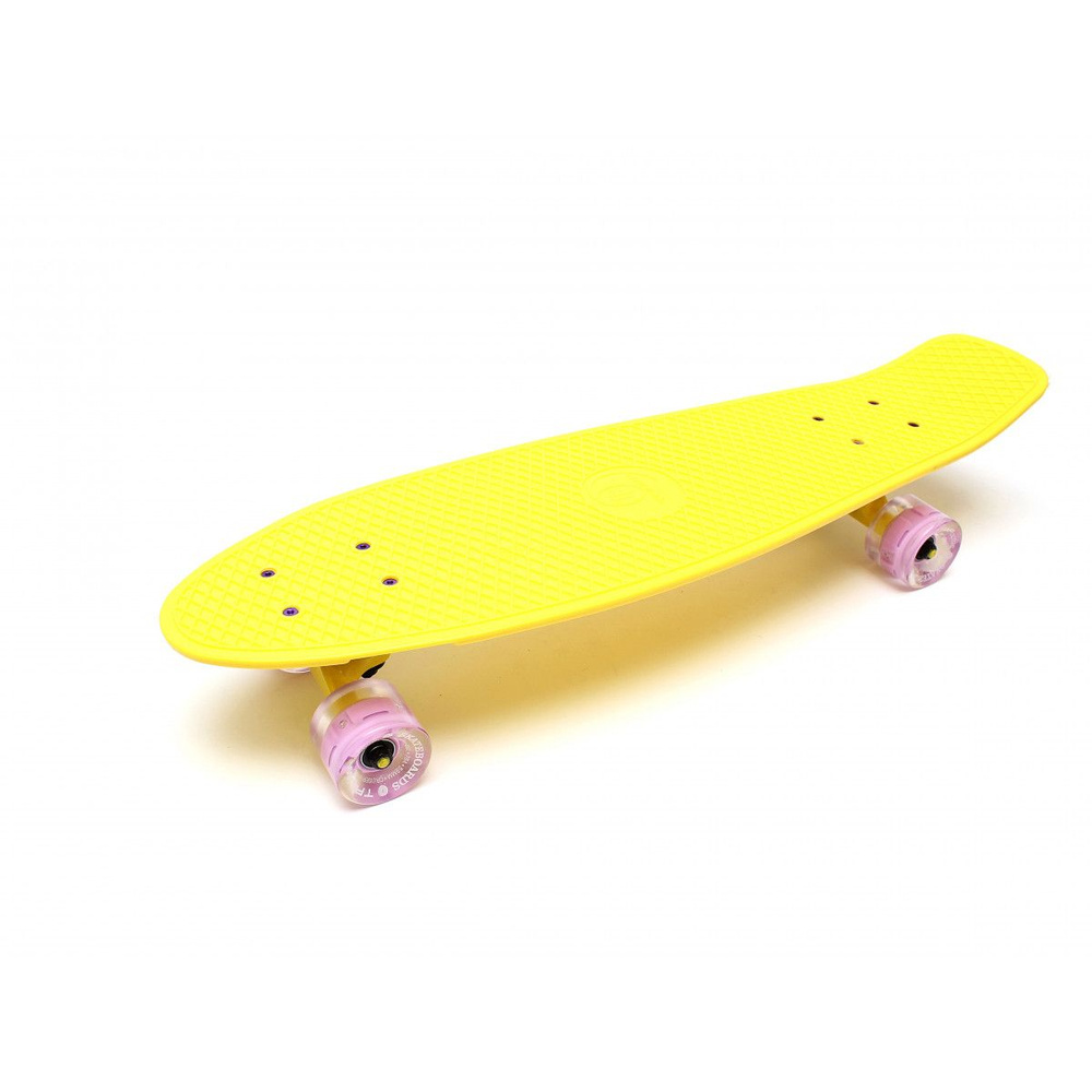 Triumf Active Скейтборд пенни борд TLS-402L Milky Yellow со светящимися колесами, для детей, подростков #1