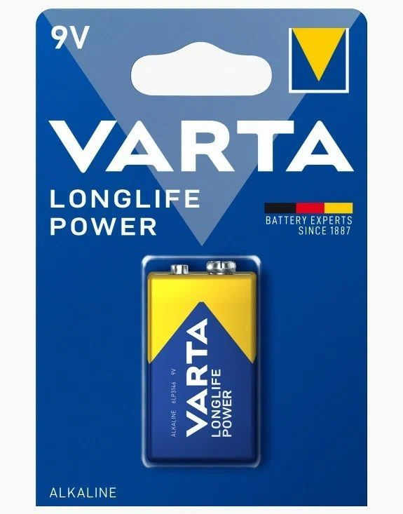 Varta Батарейка Крона (6LR61, 1604A), Щелочной тип, 1 шт #1