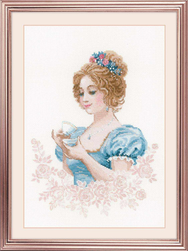 Набор для вышивания Риолис (Сотвори Сама) 1791 "Чайный клуб", 21х30 см  #1