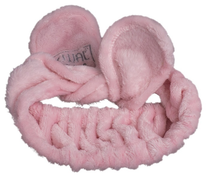Dewal Beauty повязка на голову "завязка", 79 х 9 см, хлопок/терилен, цвет розовый (HB-102)  #1