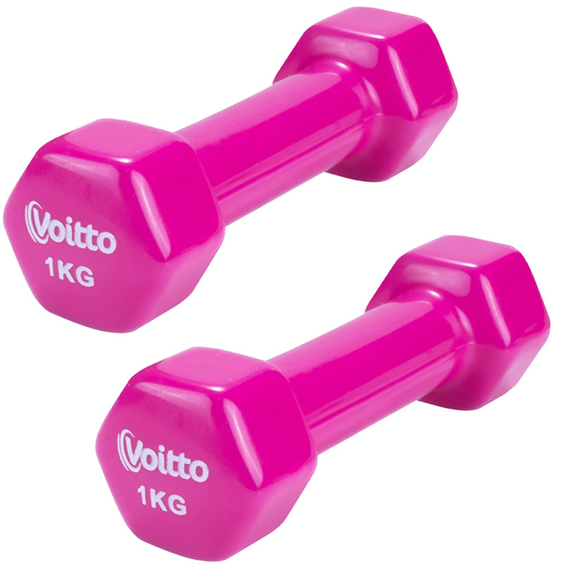 Набор виниловых гантелей для фитнеса Voitto 1 кг (2шт) #1