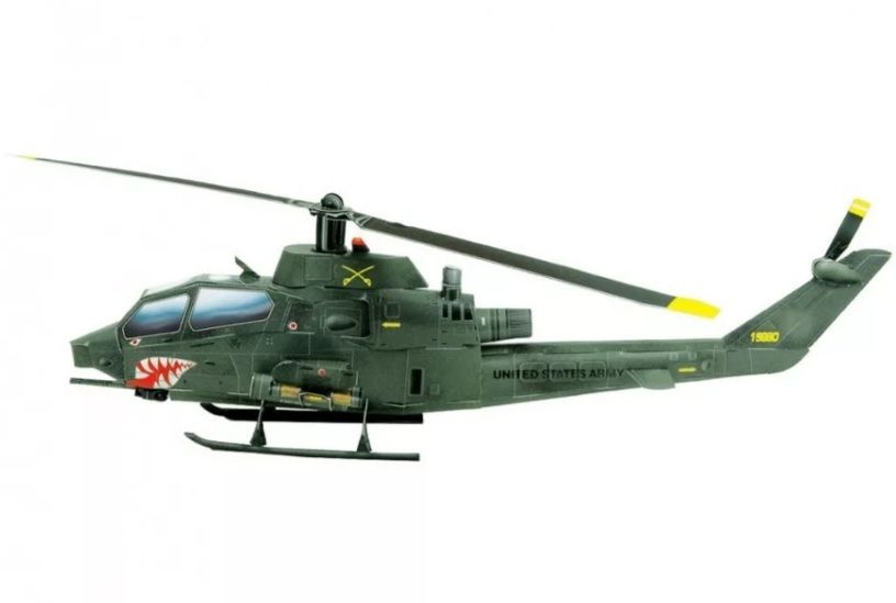 Сборная модель из картона Вертолет "Кобра" (зеленый) №190-1  #1