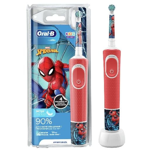 Oral-B Электрическая зубная щетка Детская Vitality Kids D100.413.2K EE Spiderman  #1