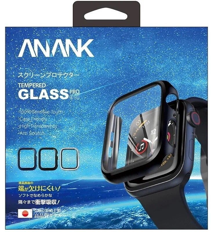 Защитное стекло с бампером ANANK Screen Guard for Apple Watch 41mm (Black) #1