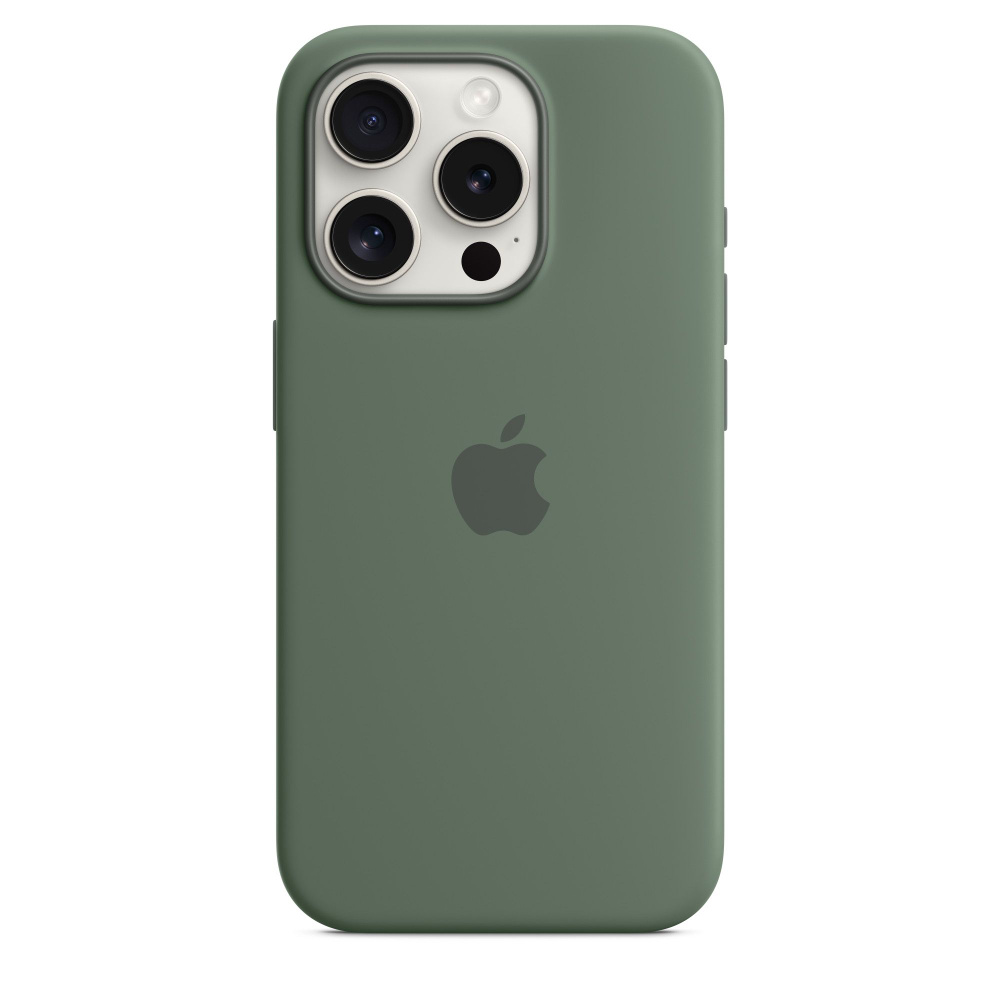 Чехол MagSafe для IPhone 15 Pro силиконовый / Silicone case with MagSafe на Айфон 15 Pro / Cypress  #1