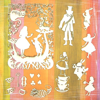 Рисовая бумага для декупажа Игральные карты из Алисы в стране чудес, 32х45см, Kalit IRP 0018