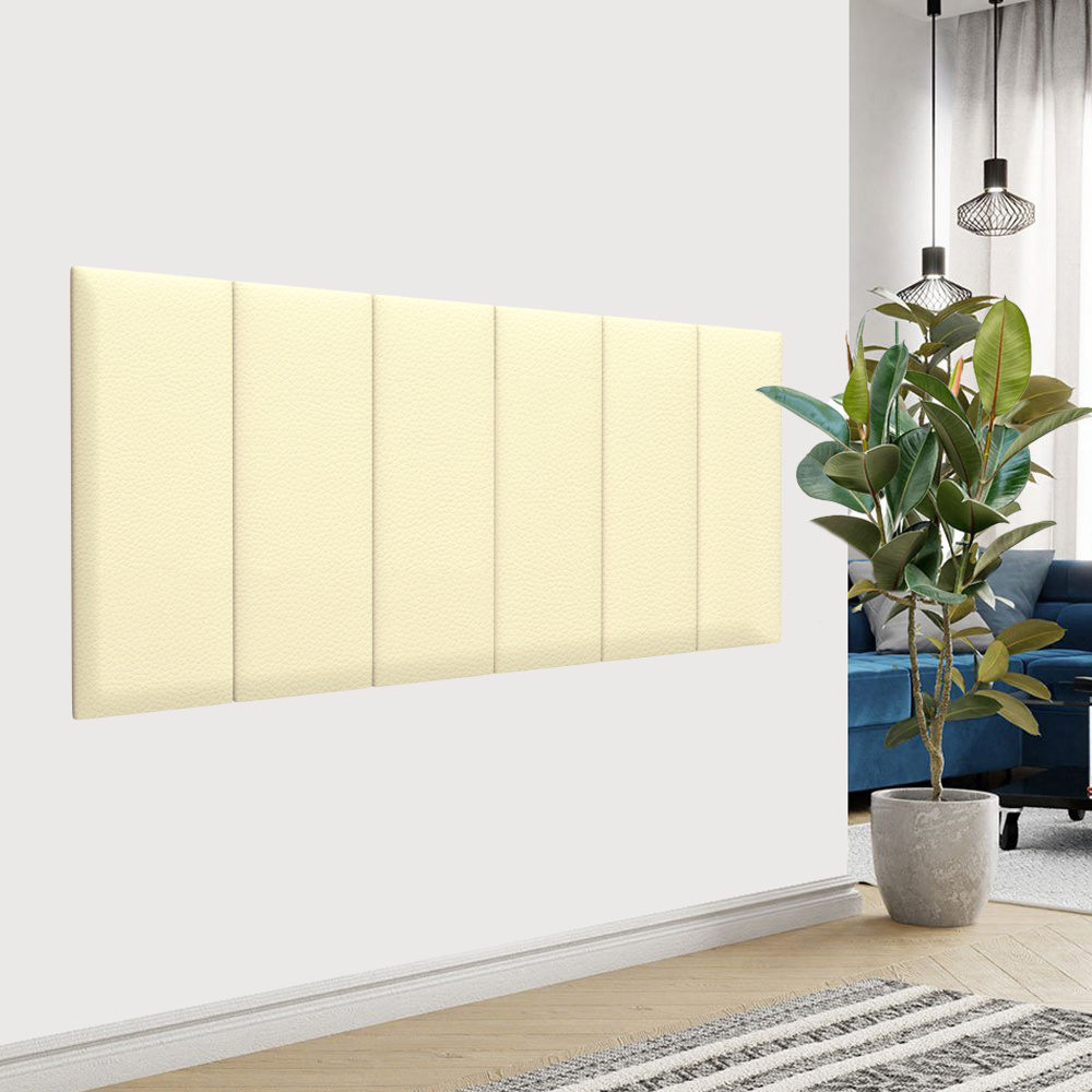 Стеновая панель Eco Leather Vanilla 30х80 см 1 шт. #1