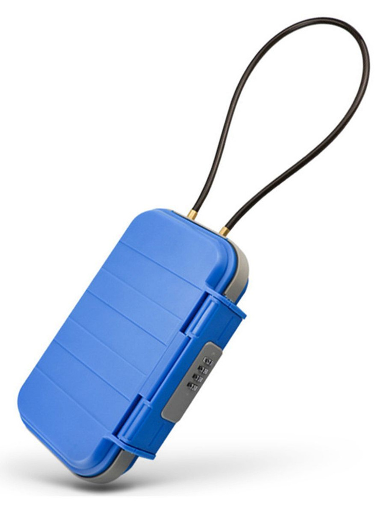 Переносной кодовый сейф с тросом водонепроницаемый / автомобильный мини сейф ручной  #1